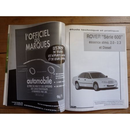 RTA Revues techniques ROVER Série 600 Essence atmosphétique 2.0l - 2.3l et Diesel