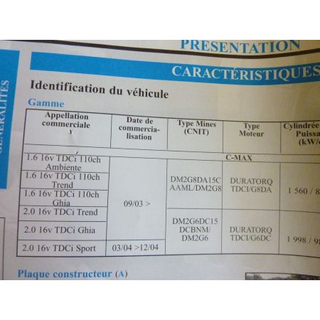 C-Max TDCI 03- Revue Technique Ford