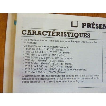 106 TT Revue Technique Peugeot