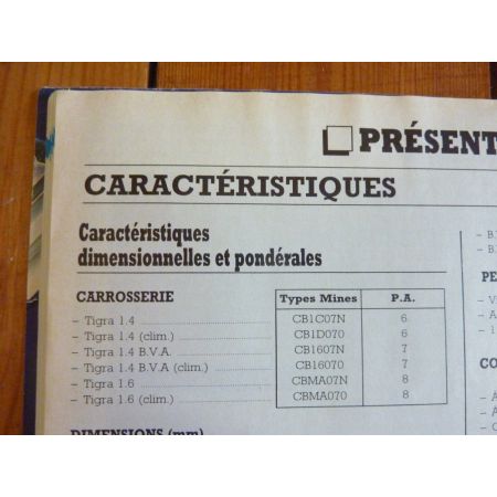 TIGRA Revue Technique Opel