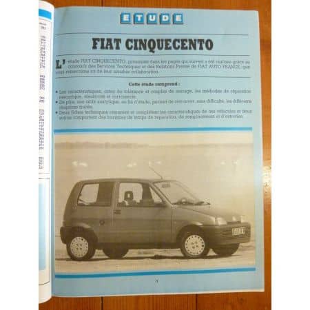 Cinquecento Revue Technique Fiat