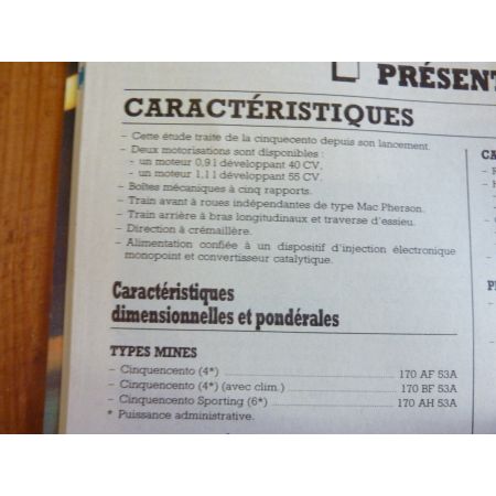 Cinquecento Revue Technique Fiat