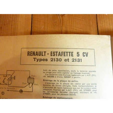 Estafette  Revue Technique Electronic Auto Volt Renault