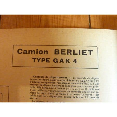 GAK4  Revue Technique Electronic Auto Volt Berliet