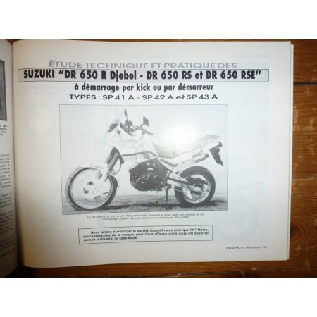DR650 VFR750F Revue Technique moto Honda Suzuki