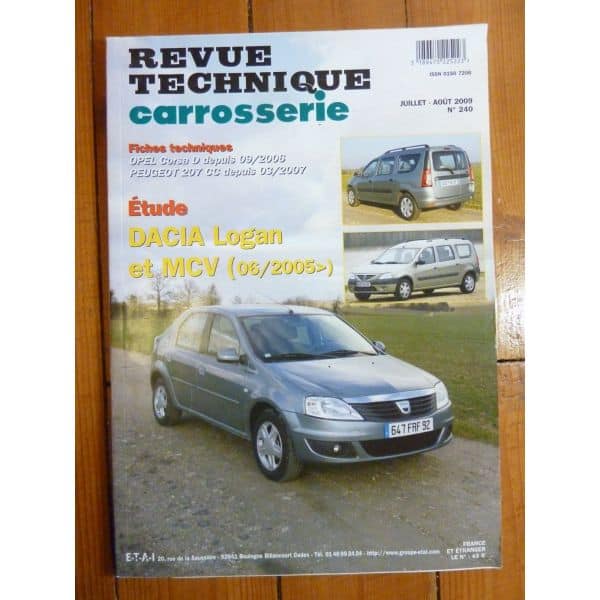 LOGAN MCV  06/05-  Revue Technique carrosserie Dacia
