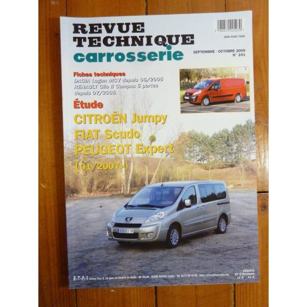Jumpy-Scudo-Expert 01/07-  Revue Technique carrosserie Citroen, fiat, Peugeot