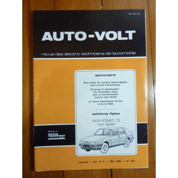 75 twin Spark Revue Technique Electronic Auto Volt  Alfa-Romeo
