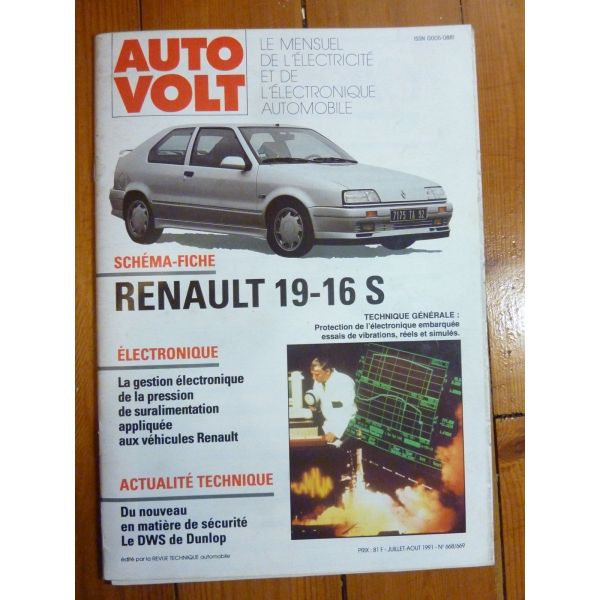 R19 16S Revue Technique Electronic Auto Volt  Renault