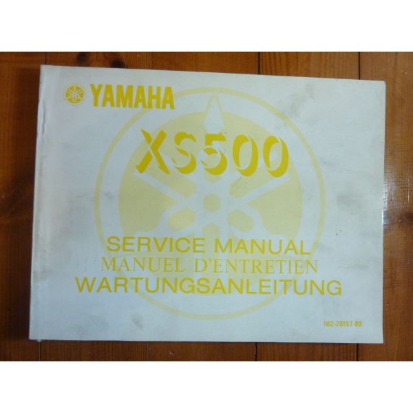XS500  - Manuel Entretien Yamaha