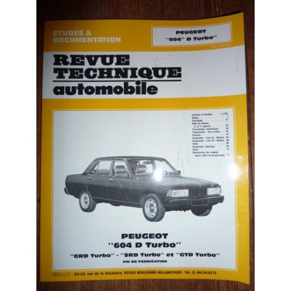 604  Revue Technique Peugeot