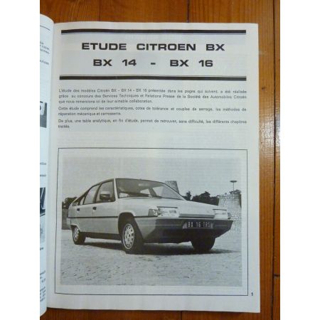 BX 14 16 -87 Revue Technique Citroen