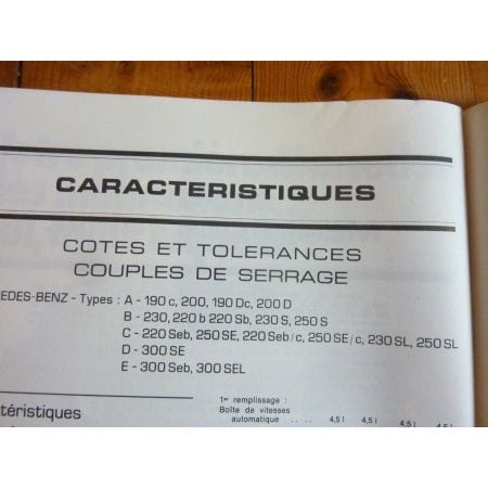190 à 300 Revue Technique Mercedes