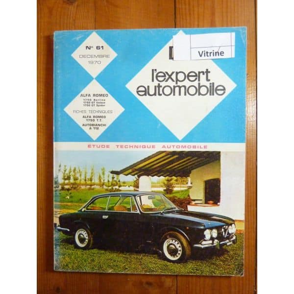 1750 GT Veloce Revue Technique Alfa Romeo