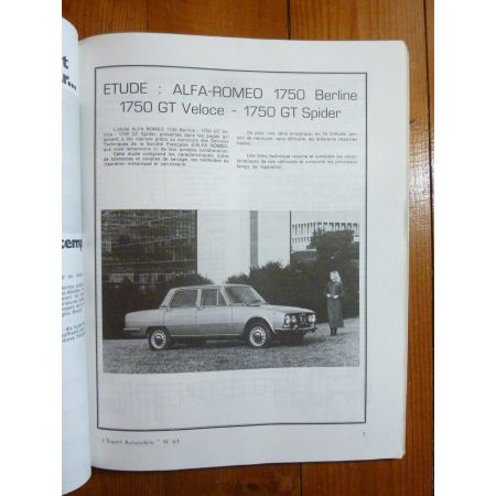 1750 GT Veloce Revue Technique Alfa Romeo