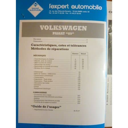 Passat 89-93 Revue Technique VW