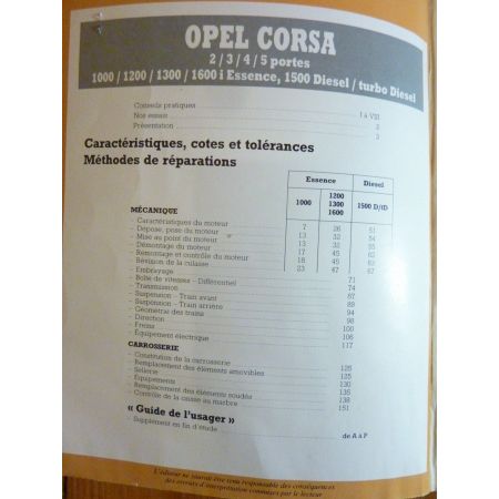 Corsa Revue Technique opel