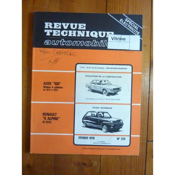 R5 Alpine Revue Technique Renault