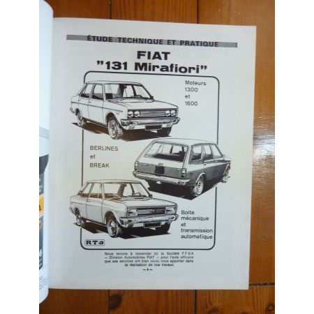 131 MIRAFIORI Revue Technique Fiat