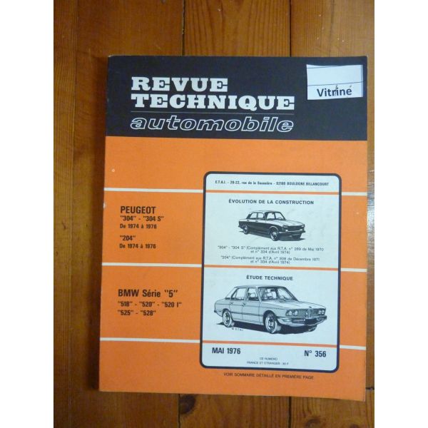 RTA Revue technique BMW SERIE 5  518 - 520 - 520 I - 525 - 528