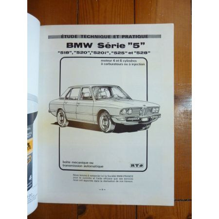 RTA Revue technique BMW SERIE 5  518 - 520 - 520 I - 525 - 528
