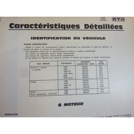 Taunus Revue Technique Ford