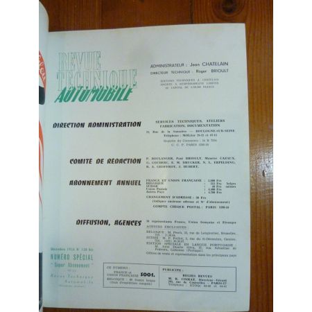 Spécial Elec. Revue Technique Citroen et Panhard et Peugeot et Renault