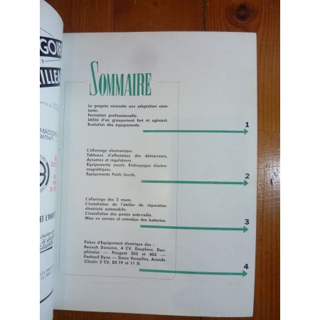 Spécial Elec. Revue Technique Citroen et Panhard et Peugeot et Renault