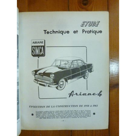 ARIANE 4 58-63 Revue Technique Simca Talbot Triumph