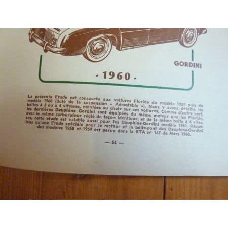 Floride Gordini Revue Technique Renault