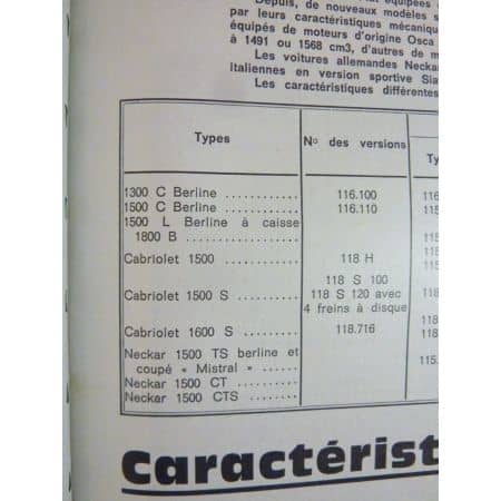 1300 1500 ID19 FORD Revue Technique Citroen Fiat