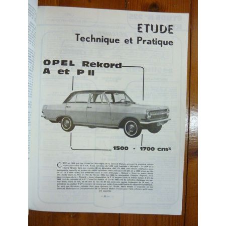 REKORD Revue Technique Opel