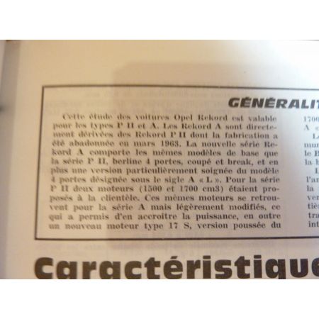 REKORD Revue Technique Opel