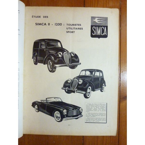 RTA Revue technique SIMCA 8 - 1200