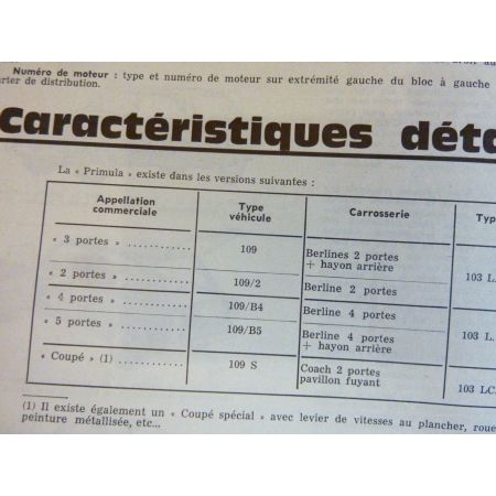 Primula Revue Technique Autobianchi
