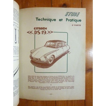 DS 19 (2) Revue Technique Citroen
