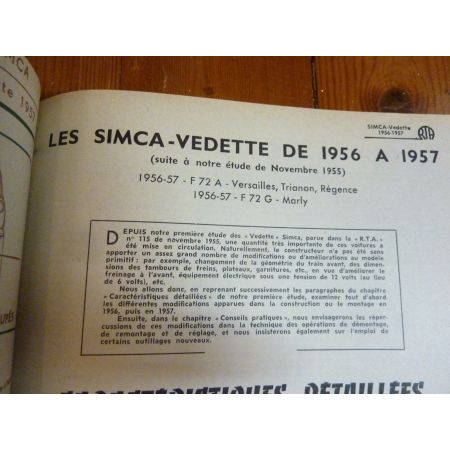 Vedette 56-57 Revue Technique Simca Talbot