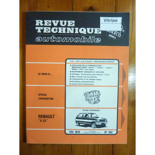 R5 LS Revue Technique Renault