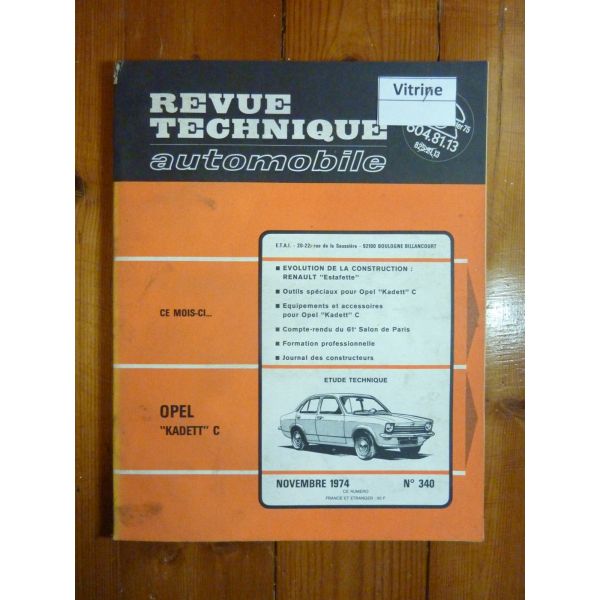 Kadett C Revue Technique Opel