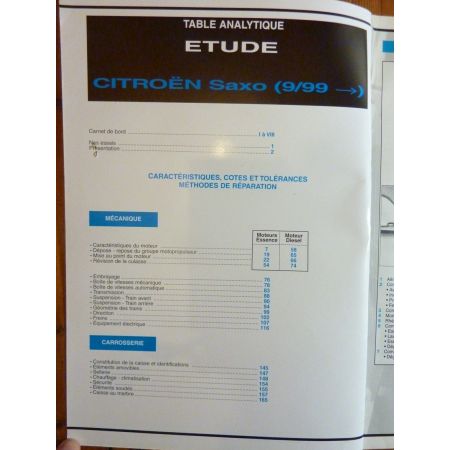 Saxo 99- Revue Technique Citroen