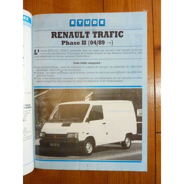 LEA Revue technique Utilitaire RENAULT TRAFIC Phase 2 Traction Tous Types