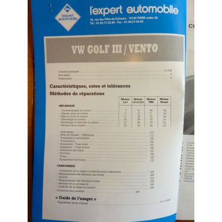 Golf Vento 92-97 Revue Technique VW