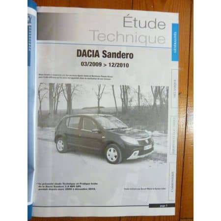 Sandero 09-10 Revue Technique Dacia