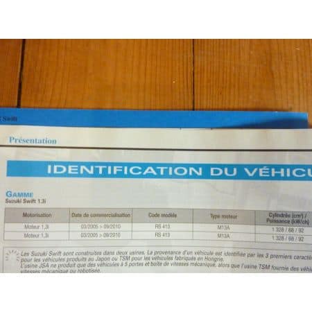 Swift  1.3 Ess Revue Technique Suzuki