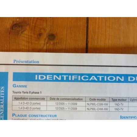 Yaris II D4d 05-09 Revue Technique Toyota