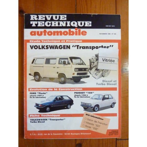 Transporter D TD Revue Technique Volkswagen