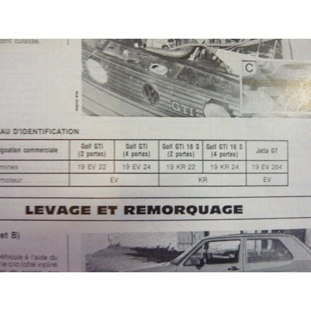 Golf GTI 16S Jetta GT Revue Technique Volkswagen