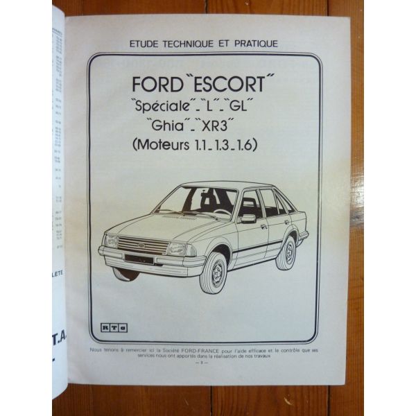 Ford Escort Xr3i Fiche Technique