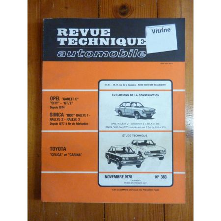 Celica Carina Revue Technique Toyota