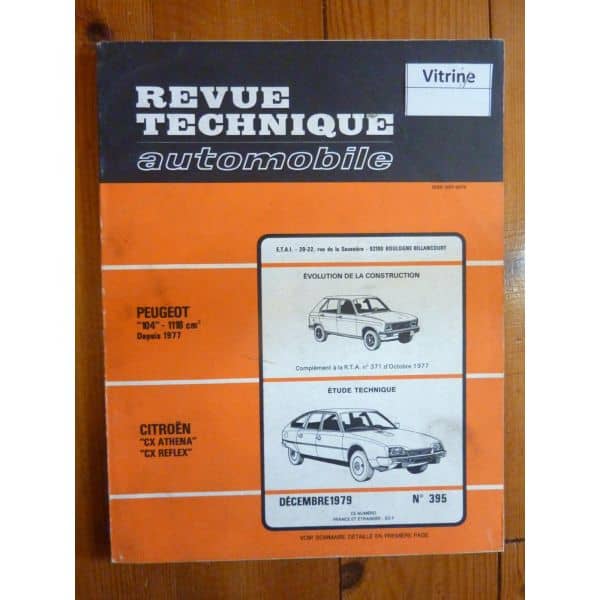CX Athena Reflex Revue Technique Citroen